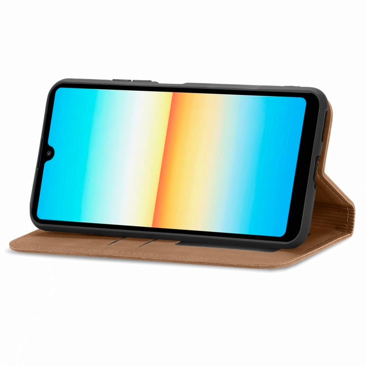 For Sony Xperia Ace III Retro Skin Feel Magnetic Leather Phone Case