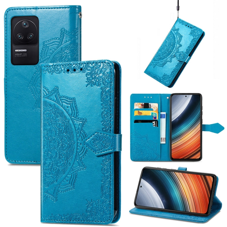 For Xiaomi Redmi K40S Mandala Flower Embossed Leather Phone Case
