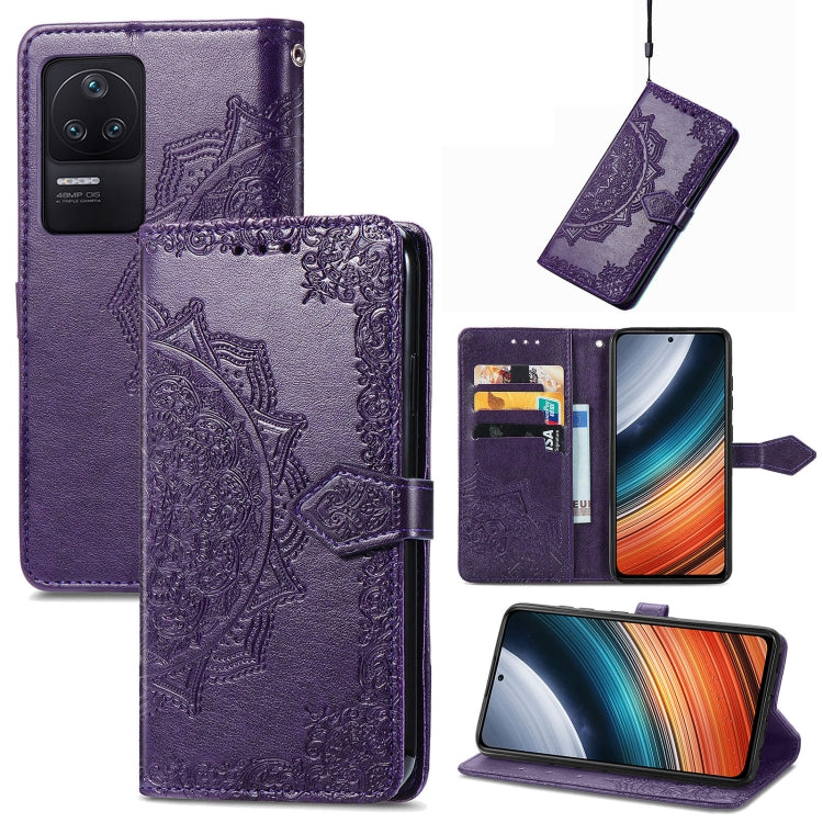 For Xiaomi Redmi K40S Mandala Flower Embossed Leather Phone Case