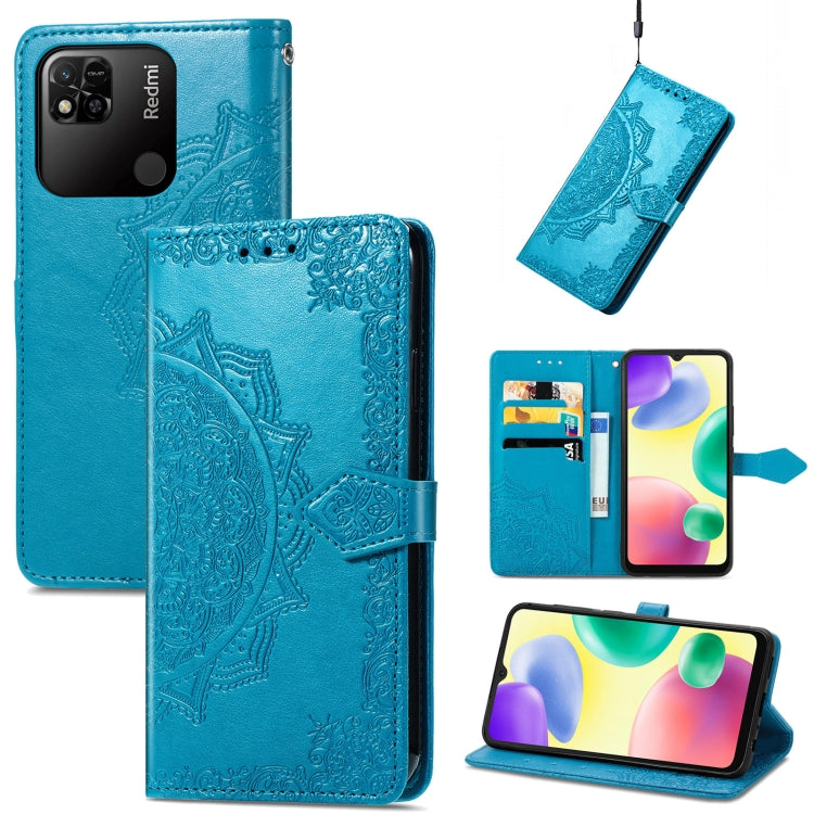 For Xiaomi Redmi 10A Mandala Flower Embossed Leather Phone Case
