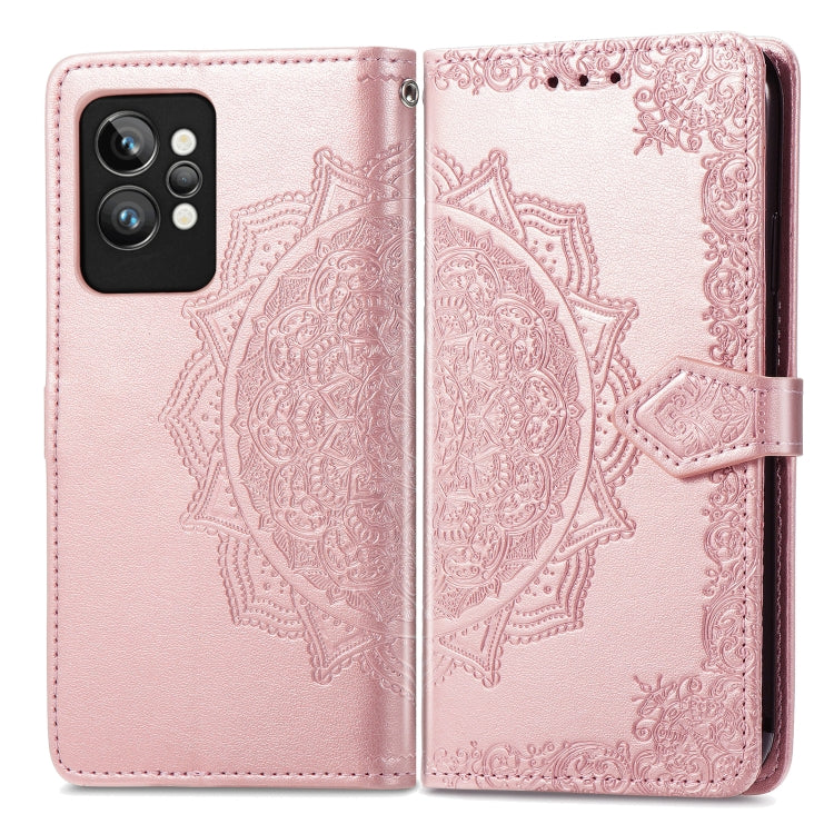 For OPPO Realme GT2 Pro Mandala Flower Embossed Leather Phone Case