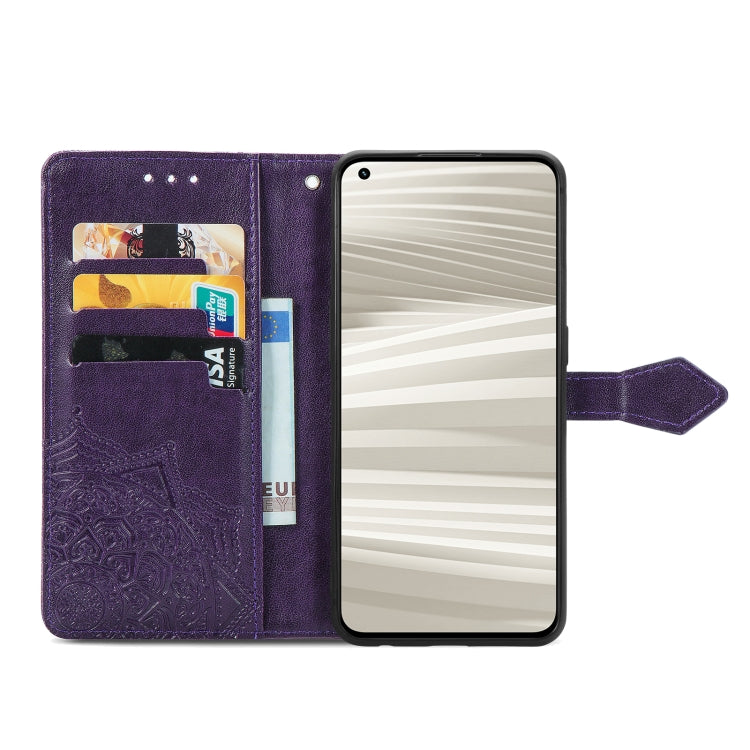 For OPPO Realme GT2 Pro Mandala Flower Embossed Leather Phone Case