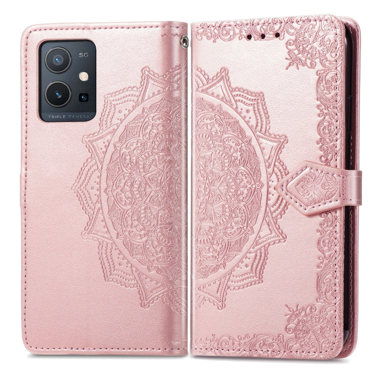 For vivo Y55 5G Mandala Flower Embossed Leather Phone Case