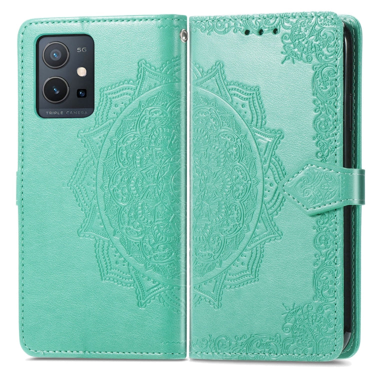 For vivo Y55 5G Mandala Flower Embossed Leather Phone Case