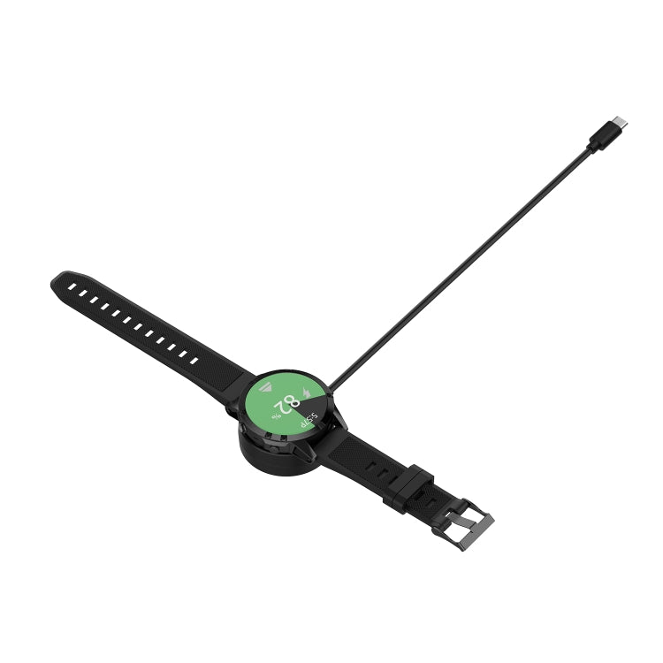 For Garmin Fenix 7 Type-C / USB-C Interface Watch Charger With Data Function(Black)