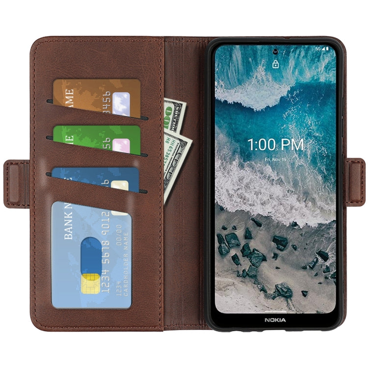 For Nokia X100 Dual-side Magnetic Buckle Leather Phone Case