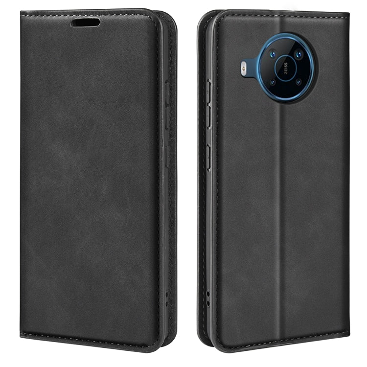 For Nokia X100 Retro-skin Magnetic Suction Leather Phone Case