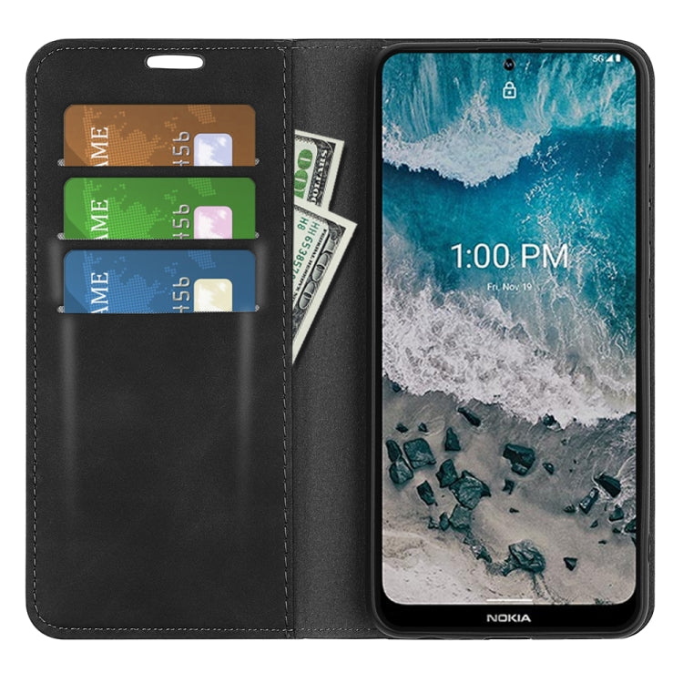 For Nokia X100 Retro-skin Magnetic Suction Leather Phone Case