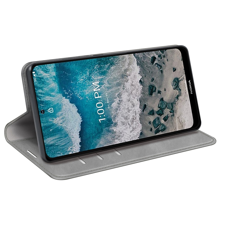 For Nokia X100 Retro-skin Magnetic Suction Leather Phone Case