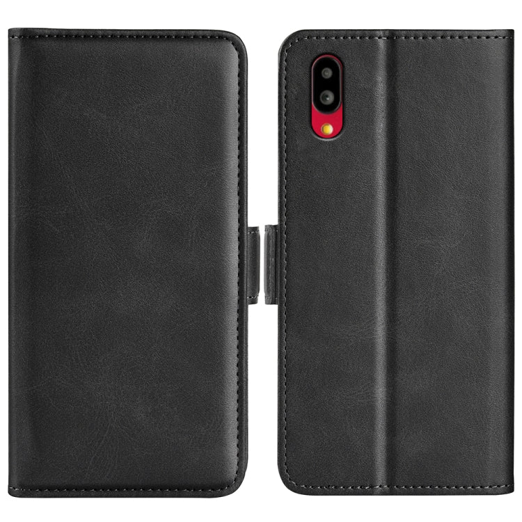 For Sharp Aquos Simple Sumaho 6 Dual-side Magnetic Buckle Leather Phone Case