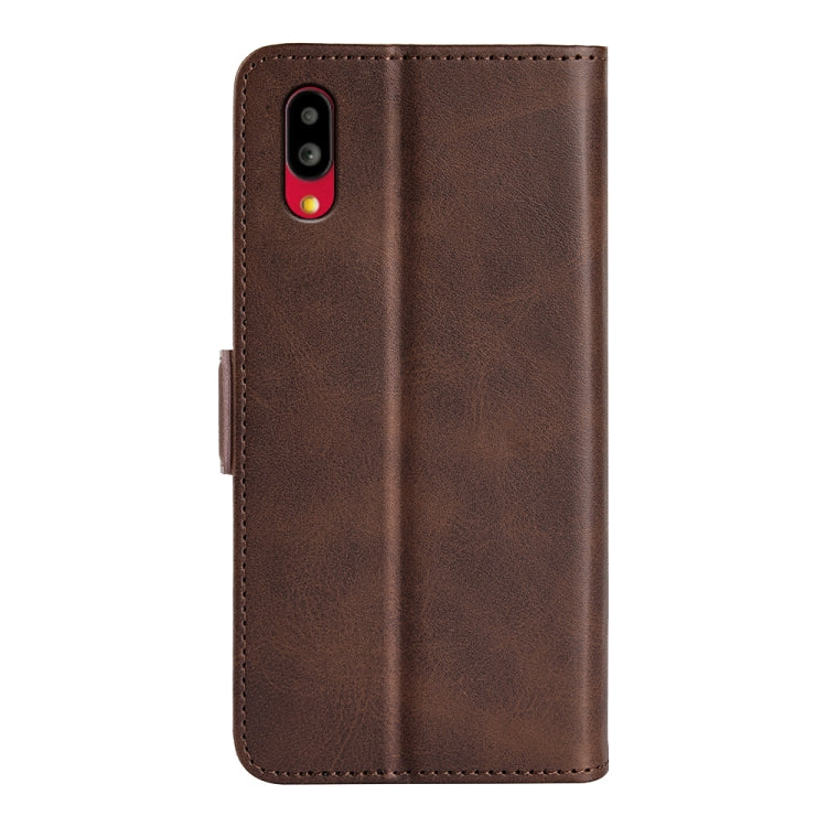 For Sharp Aquos Simple Sumaho 6 Dual-side Magnetic Buckle Leather Phone Case