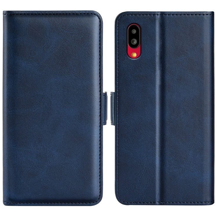 For Sharp Aquos Simple Sumaho 6 Dual-side Magnetic Buckle Leather Phone Case