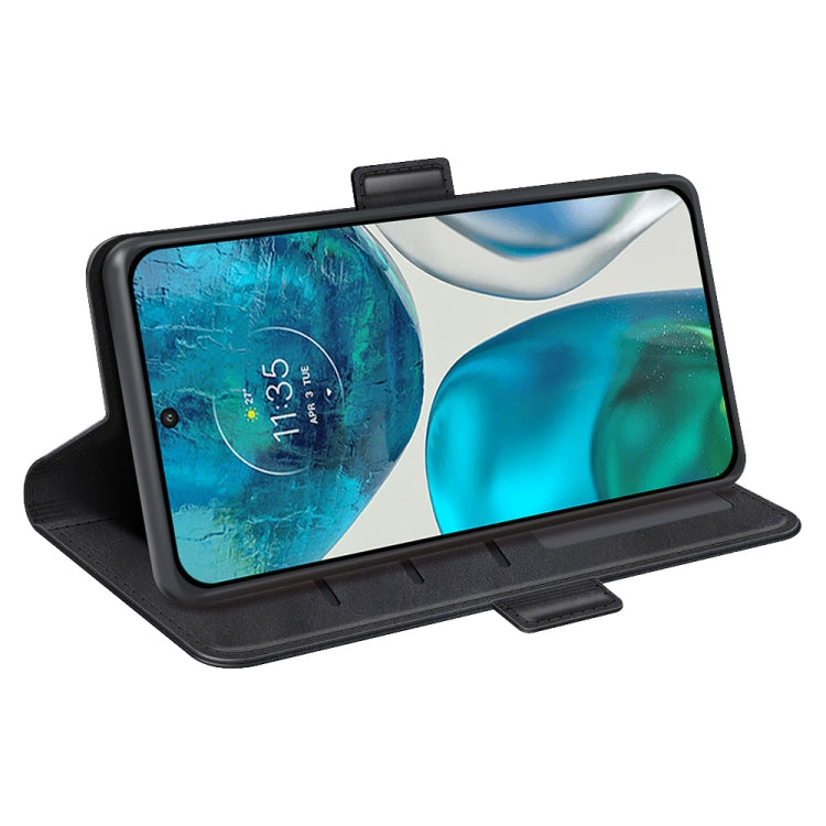 For Motorola Moto G52 4G Dual-side Magnetic Buckle Horizontal Flip Leather Phone Case