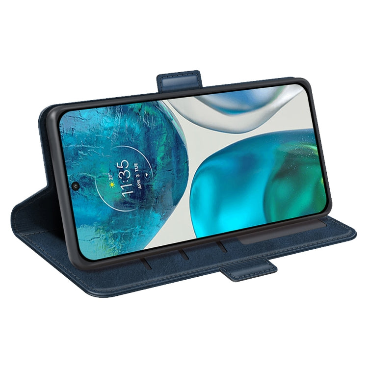 For Motorola Moto G52 4G Dual-side Magnetic Buckle Horizontal Flip Leather Phone Case