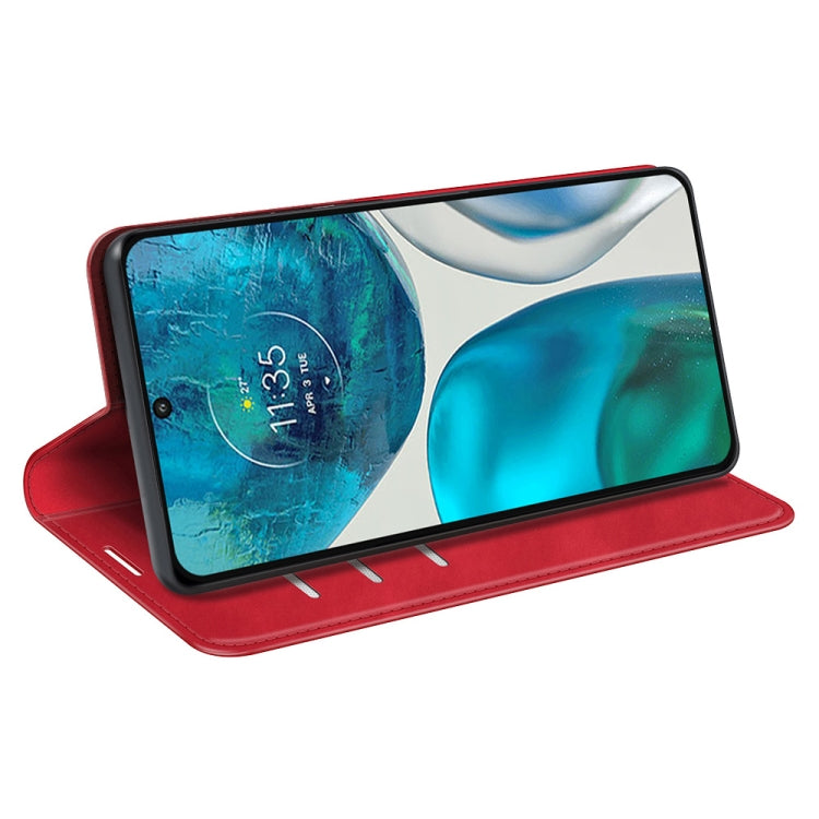 For Motorola Moto G52 4G Retro-skin Magnetic Suction Leather Phone Case