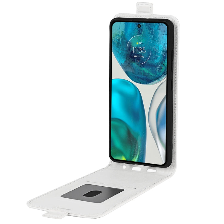 For Motorola Moto G52 4G R64 Texture Vertical Flip Leather Phone Case