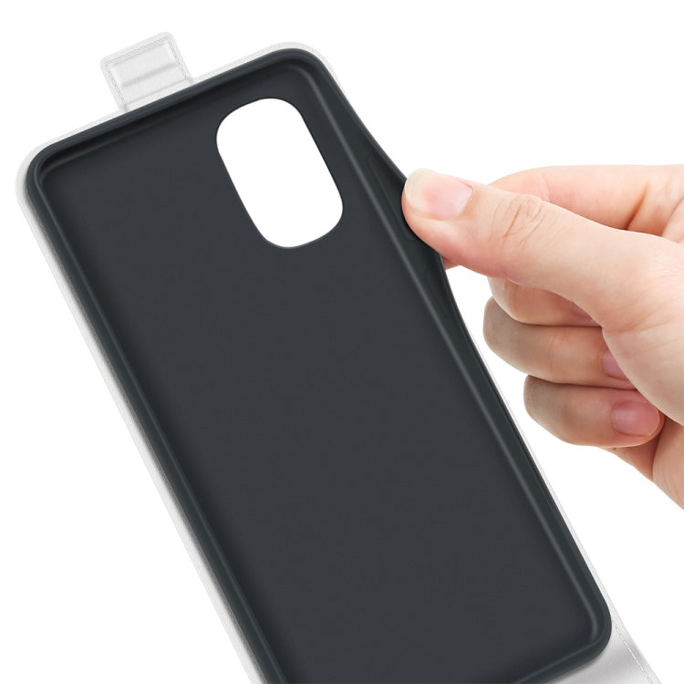 For Motorola Moto G52 4G R64 Texture Vertical Flip Leather Phone Case