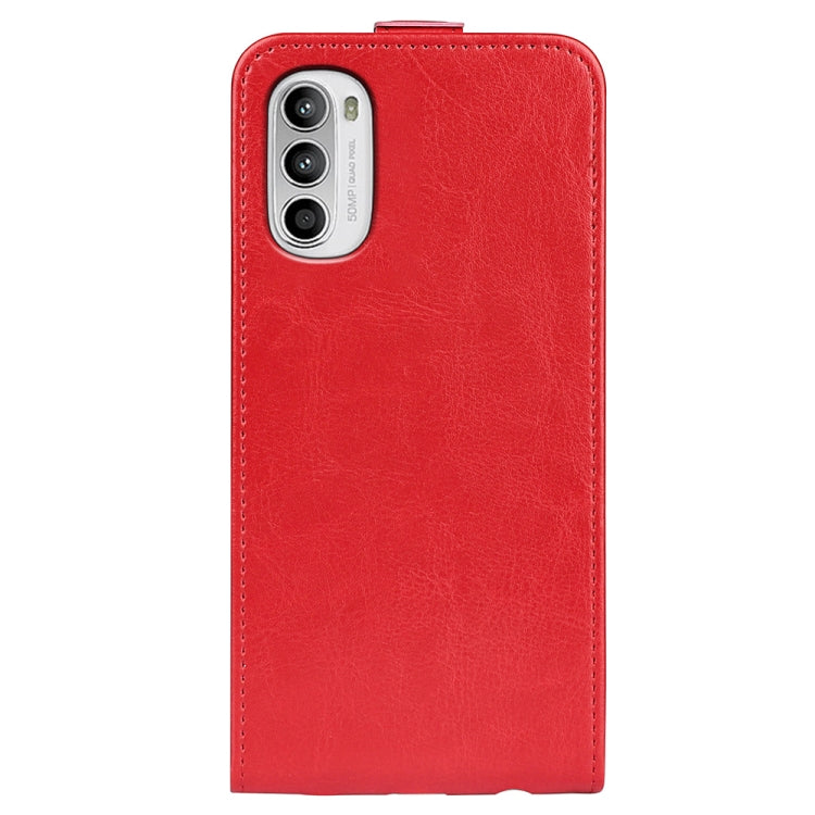 For Motorola Moto G52 4G R64 Texture Vertical Flip Leather Phone Case