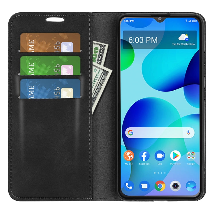 For TCL 30T Retro-skin  Magnetic Suction Leather Phone Case