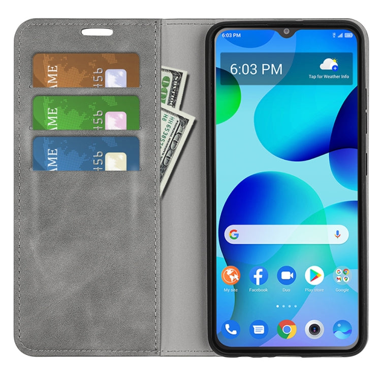 For TCL 30T Retro-skin  Magnetic Suction Leather Phone Case