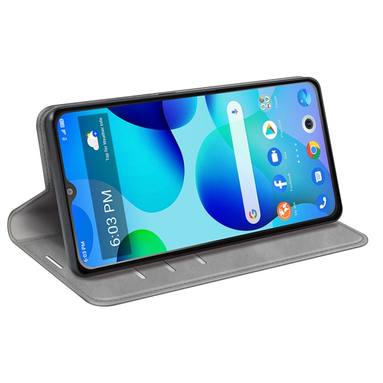 For TCL 30T Retro-skin  Magnetic Suction Leather Phone Case