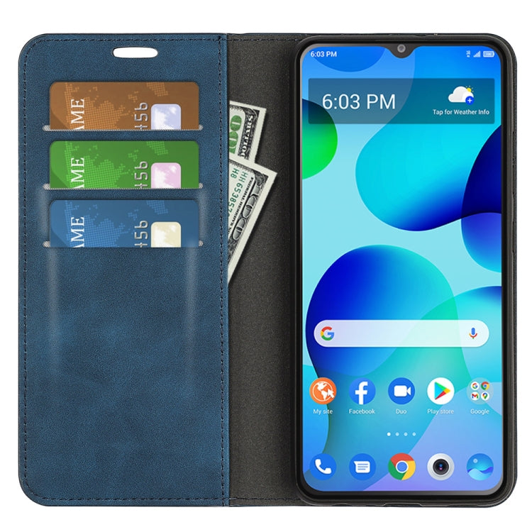 For TCL 30T Retro-skin  Magnetic Suction Leather Phone Case