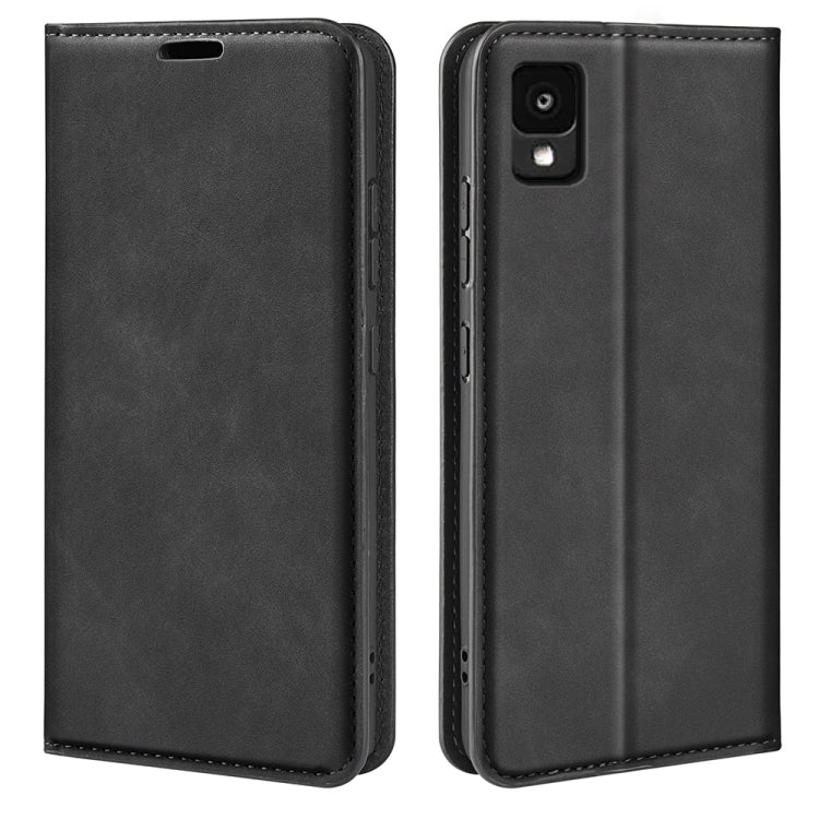 For TCL 30Z Retro-skin Magnetic Suction Leather Phone Case