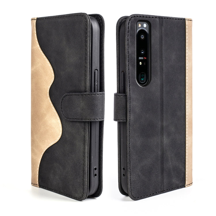 For Sony Xperia 1 IV Stitching Horizontal Flip Leather Phone Case