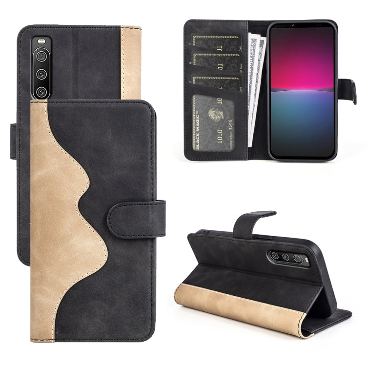 For Sony Xperia 10 IV Stitching Horizontal Flip Leather Phone Case