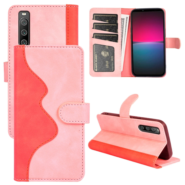 For Sony Xperia 10 IV Stitching Horizontal Flip Leather Phone Case