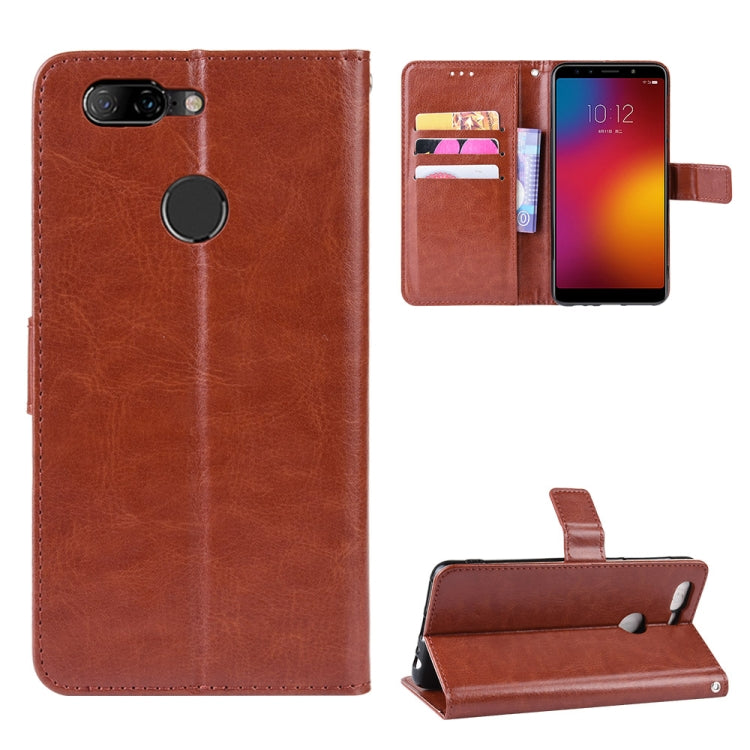 Retro Crazy Horse Texture Horizontal Flip Leather Case for Lenovo K5S,
