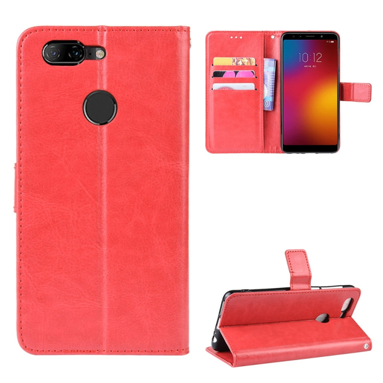Retro Crazy Horse Texture Horizontal Flip Leather Case for Lenovo K5S,
