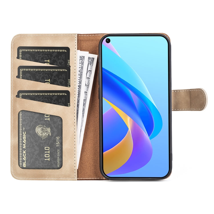 For OPPO A36 / A76 Stitching Horizontal Flip Leather Phone Case