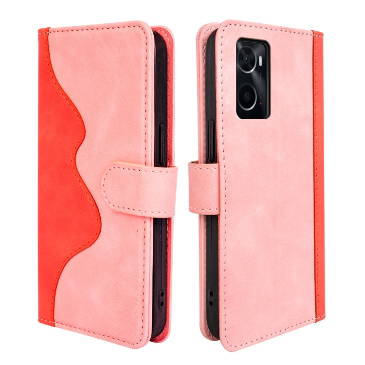 For OPPO A36 / A76 Stitching Horizontal Flip Leather Phone Case
