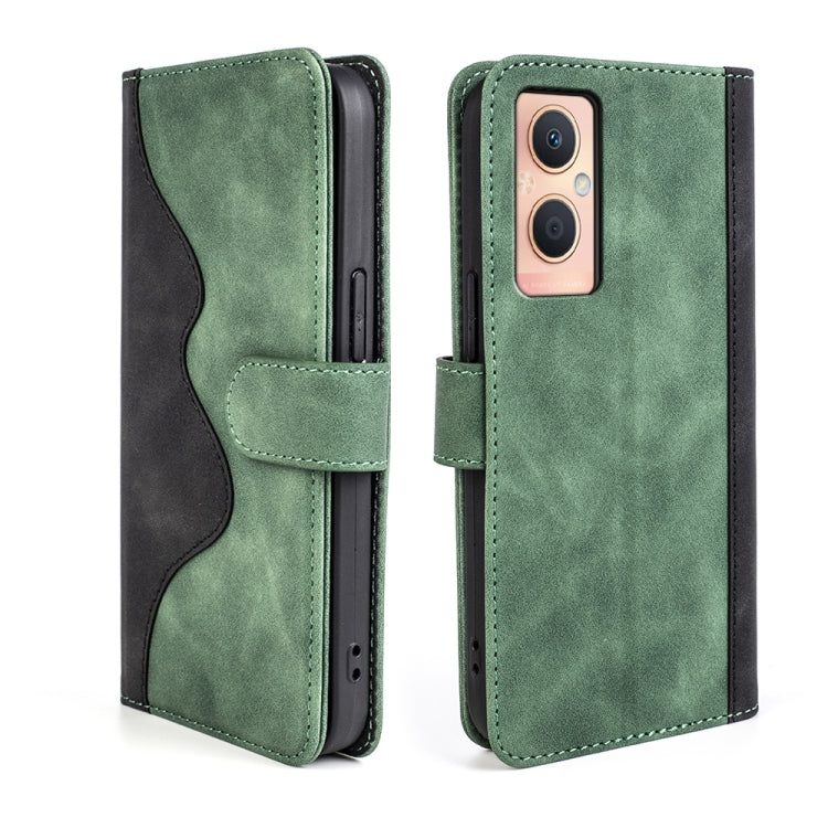 For OPPO A96 5G Stitching Horizontal Flip Leather Phone Case