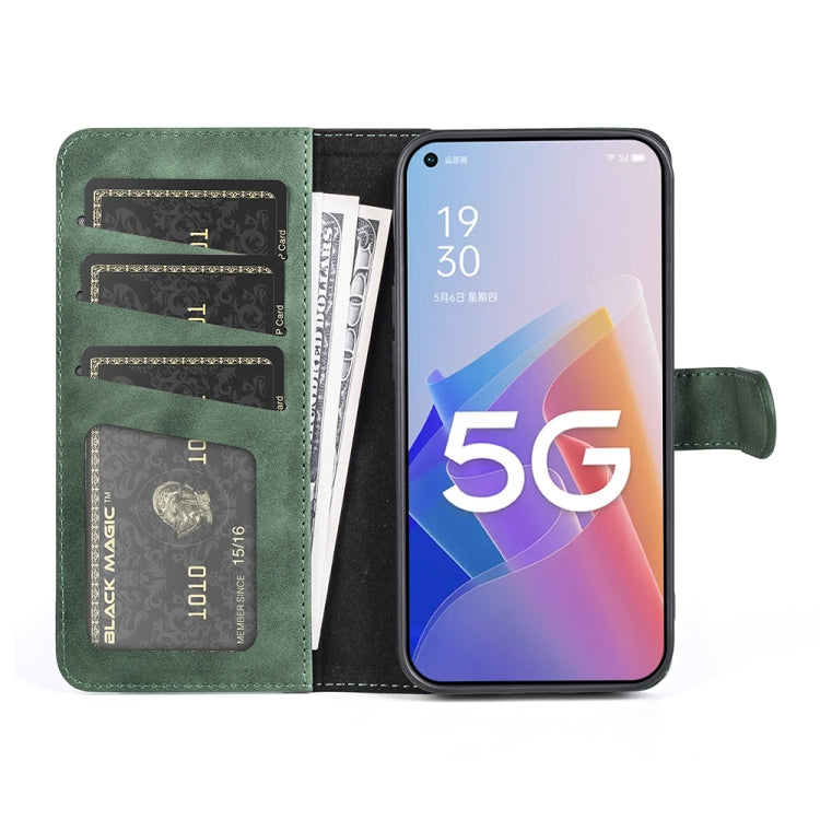 For OPPO A96 5G Stitching Horizontal Flip Leather Phone Case