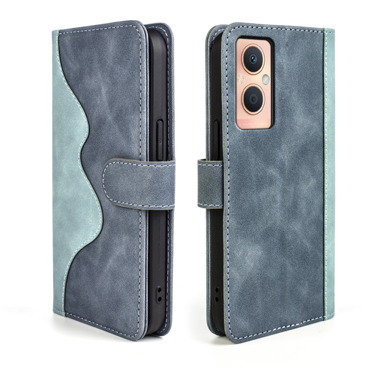 For OPPO A96 5G Stitching Horizontal Flip Leather Phone Case
