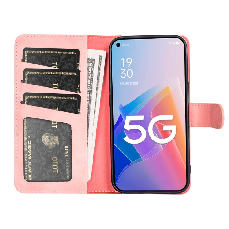 For OPPO A96 5G Stitching Horizontal Flip Leather Phone Case