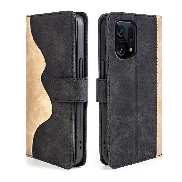 For OPPO Find X5 Stitching Horizontal Flip Leather Phone Case