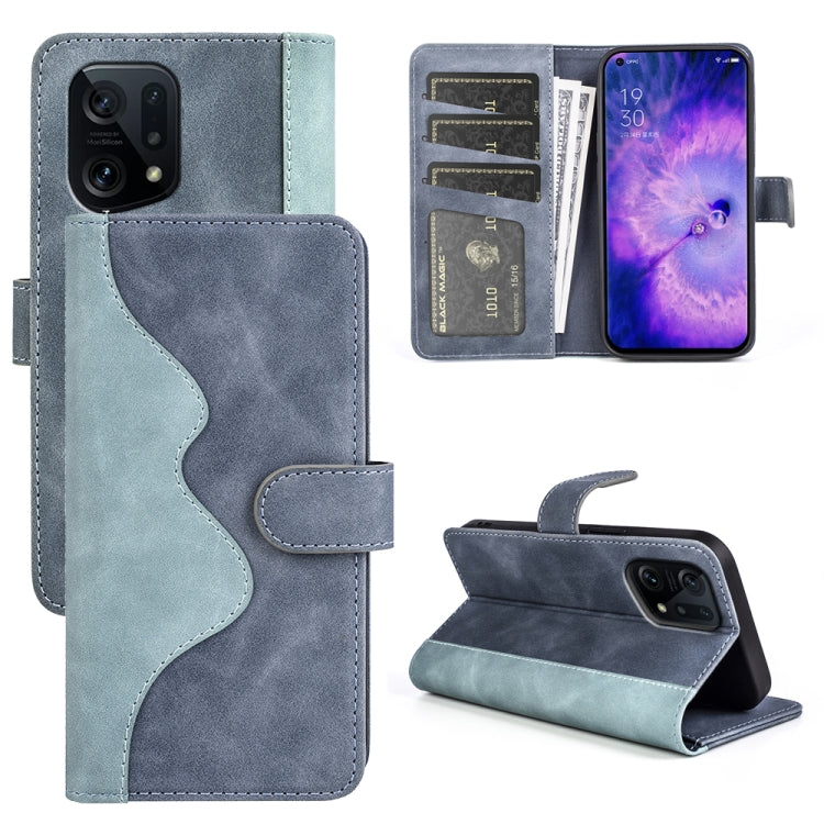 For OPPO Find X5 Stitching Horizontal Flip Leather Phone Case