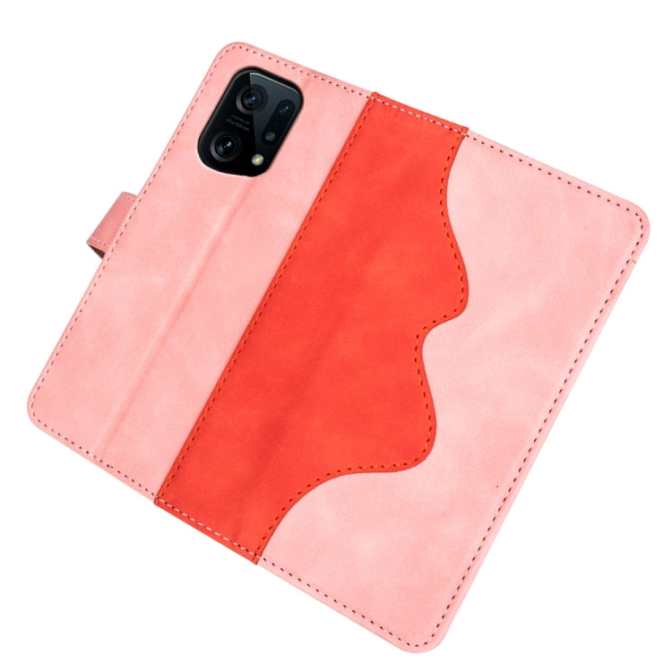 For OPPO Find X5 Stitching Horizontal Flip Leather Phone Case
