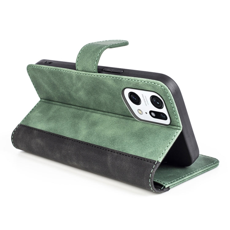 For OPPO Find X5 Pro Stitching Horizontal Flip Leather Phone Case