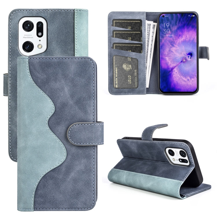 For OPPO Find X5 Pro Stitching Horizontal Flip Leather Phone Case