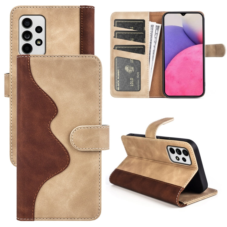 For Samsung Galaxy A33 5G Stitching Horizontal Flip Leather Phone Case