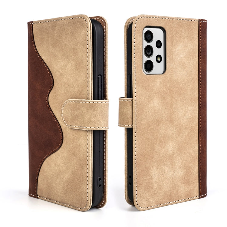 For Samsung Galaxy A33 5G Stitching Horizontal Flip Leather Phone Case