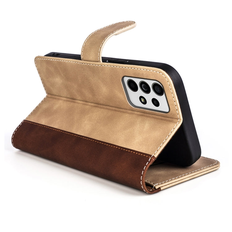 For Samsung Galaxy A33 5G Stitching Horizontal Flip Leather Phone Case