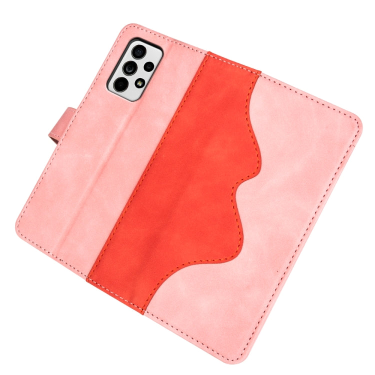 For Samsung Galaxy A33 5G Stitching Horizontal Flip Leather Phone Case