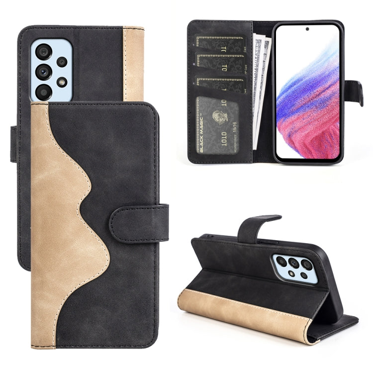 For Samsung Galaxy A53 5G Stitching Horizontal Flip Leather Phone Case