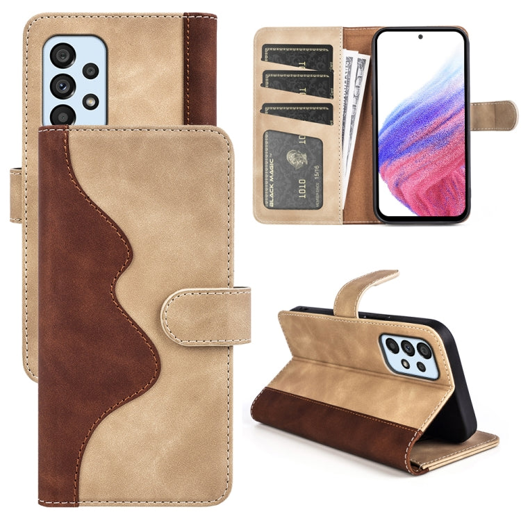 For Samsung Galaxy A53 5G Stitching Horizontal Flip Leather Phone Case