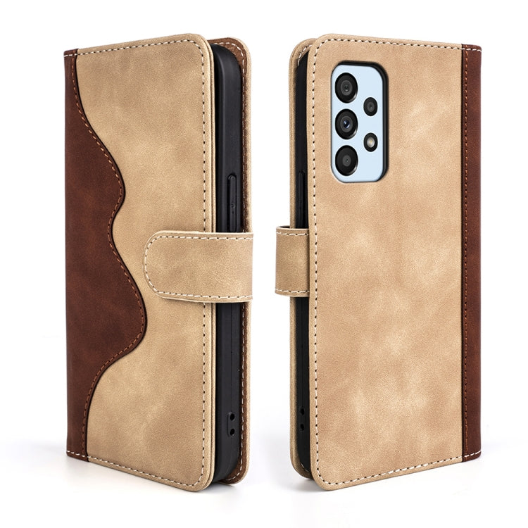 For Samsung Galaxy A53 5G Stitching Horizontal Flip Leather Phone Case